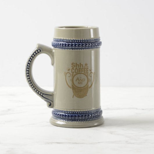 Shh... Kaffee und ich Zeit Bierglas (Links)