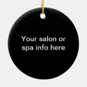 Shh... Massage im Vorfeld Schild Keramik Ornament (Hinten)