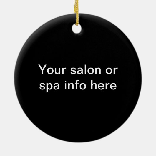 Shh... Massage im Vorfeld Schild Keramik Ornament (Hinten)