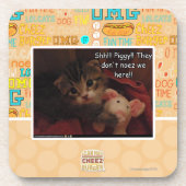 Shh!!! Piggy!! Getränkeuntersetzer (Vorderseite)