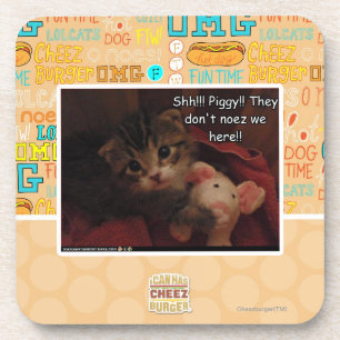 Shh!!! Piggy!! Getränkeuntersetzer