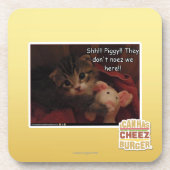 Shh!!! Piggy!! Getränkeuntersetzer (Vorderseite)