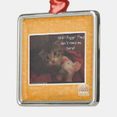 Shh!!! Piggy!! Silbernes Ornament (Links)