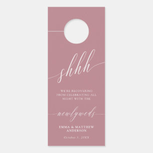 Shh Pink White stört Hochzeit nicht Türanhänger
