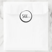 Shh... Runder Aufkleber (Tasche)