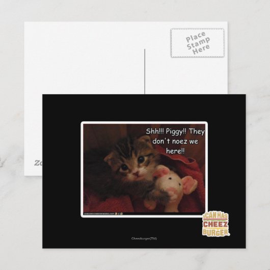 Shh!! Schweine! Postkarte (Vorne/Hinten)