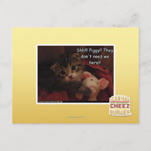 Shh!! Schweine! Postkarte