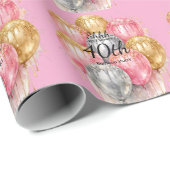 Shh Surprise Birthday Party Geschenkpapier (Rolleneckpunkt)