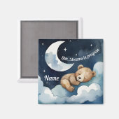 Shh... Träume im Fortschritt Schlafbär Magnet (Vorderseite/Rückseite)