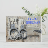 SHH.. ÜBERRASCHENDE Party Einladungen (Stehend Vorderseite)