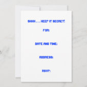 SHH.. ÜBERRASCHENDE Party Einladungen (Rückseite)