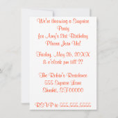 SHH! ZIP Ihr Lippenüberraschungs-Party laden Einladung (Rückseite)