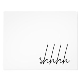 "Shhh" 12x16" Framable Plakat-Druck-Wand-Kunst Fotodruck