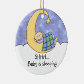 Shhh Baby-Schlafentür-Aufhänger Keramikornament (Rechts)