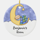 Shhh Baby-Schlafentür-Aufhänger Keramikornament (Hinten)