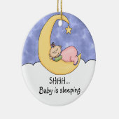 Shhh Baby-Schlafentür-Aufhänger Keramikornament (Rechts)