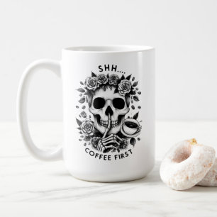 Shhh.Coffee First Skull Tasse