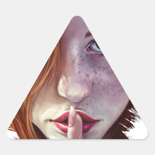 Shhh Dreieckiger Aufkleber (Vorderseite)