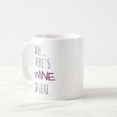 Shhh… Es gibt Wein herein hier Kaffeetasse (Vorderseite Links)