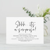 Shhh, es ist eine überraschende Einladung zur Gebu (Stehend Vorderseite)