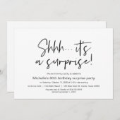 Shhh, es ist eine überraschende Einladung zur Gebu (Vorne/Hinten)