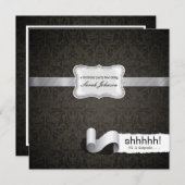 Shhh! Es ist eine Überraschung Einladung (Vorne/Hinten)