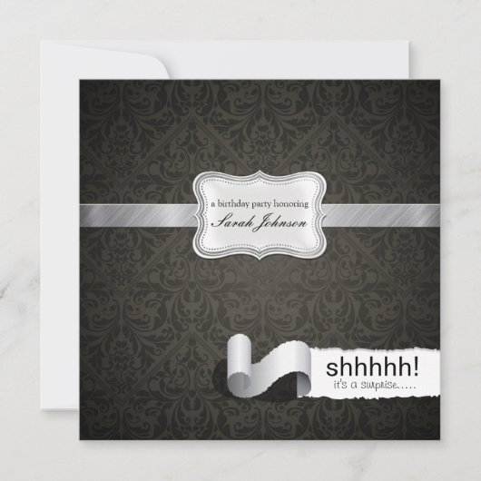 Shhh! Es ist eine Überraschung Einladung (Vorderseite)