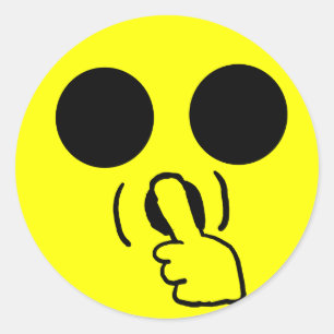 Shhh Gesicht Aufkleber