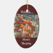 Shhh… Hängendes Herz Verzierung des Schlafens der Keramikornament (Rechts)