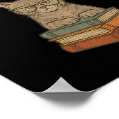 Shhh Happens Funny Librarian Cat Books Library Poster (Ecke)