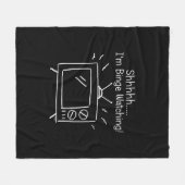 Shhh ich bin Binge Watching Fleecedecke (Vorderseite (Horizontal))