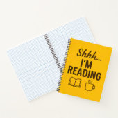 Shhh... Ich lese - Gemütliches Typografie-Design Notizblock (Innenseite)