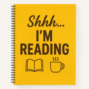 Shhh... Ich lese - Gemütliches Typografie-Design Notizblock