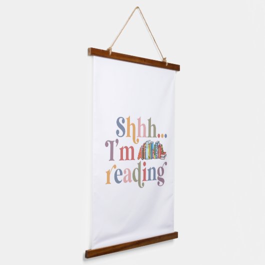 Shhh... ich lese gerade.. wandteppich mit holzrahmen (Gewinkelt)