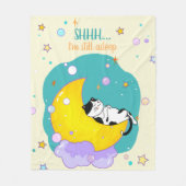 "Shhh, ich schlafe noch" Niedlicher Kitty-Schlaf a Fleecedecke (Vorderseite)