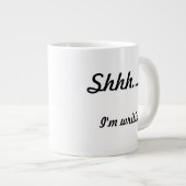 Shhh... Ich schreibe Tasse (Vorderseite Rechts)