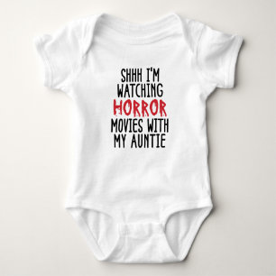 SHHH Ich sehe Horror-Filme mit meiner Tante an Baby Strampler