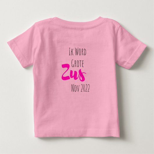 shhh.. Ik heb een geheim... grote zus Baby T-shirt (Rückseite)