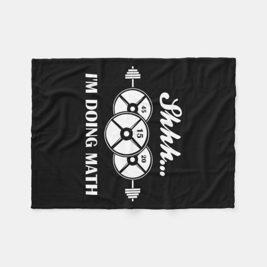 Shhh I'm Doing Math Weight Lifting Math Lover Quot Fleecedecke (Vorderseite (Horizontal))