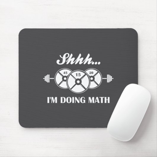 Shhh I'm Doing Math Weight Lifting Math Lover Quot Mousepad (Mit Mouse)