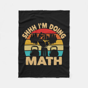 Shhh Im Mathe Weight Lifting Gym Lover Fleecedecke
