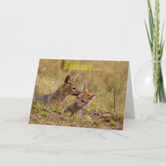 Shhh… ist es eine geheime Grußkarte Karte (Vorderseite)