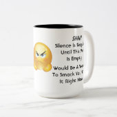 SHHH!  Kaffee Tasse-Mürrisch Zweifarbige Tasse (VorderseiteRechts)