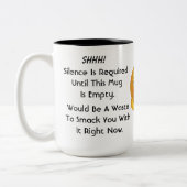 SHHH! Kaffee Tasse-Mürrisch Zweifarbige Tasse (Links)