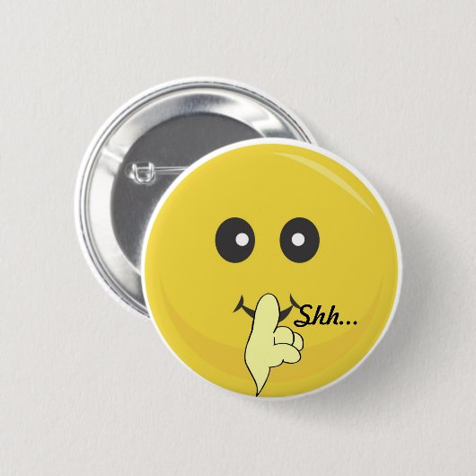 Shhh… Knopf Button (Vorne & Hinten)