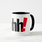 Shhh! Letter Print Mug - Minimalist Coffee Cup! Tasse (VorderseiteRechts)