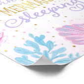 Shhh... Mermaid Schlafen Kinderzimmer Decke Poster (Ecke)