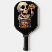 SHHH... Niemand Cares Skeleton Barrel Guardian Pickleball Schläger (Rückseite)