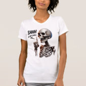 SHHH... Niemand kümmert sich um Skelett mit defian T-Shirt (Vorderseite)