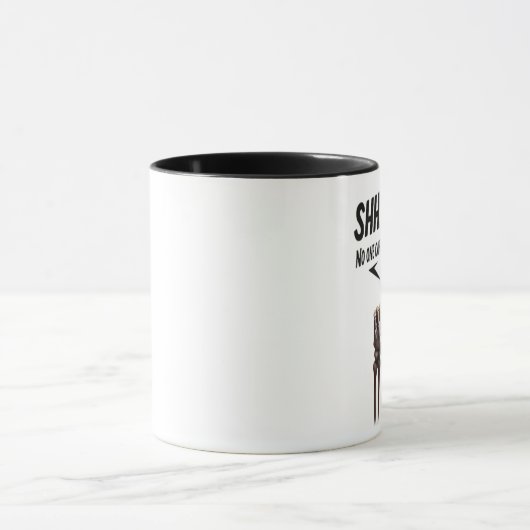 SHHH... Niemand kümmert sich um Skelett mit defian Tasse (Zentrum)